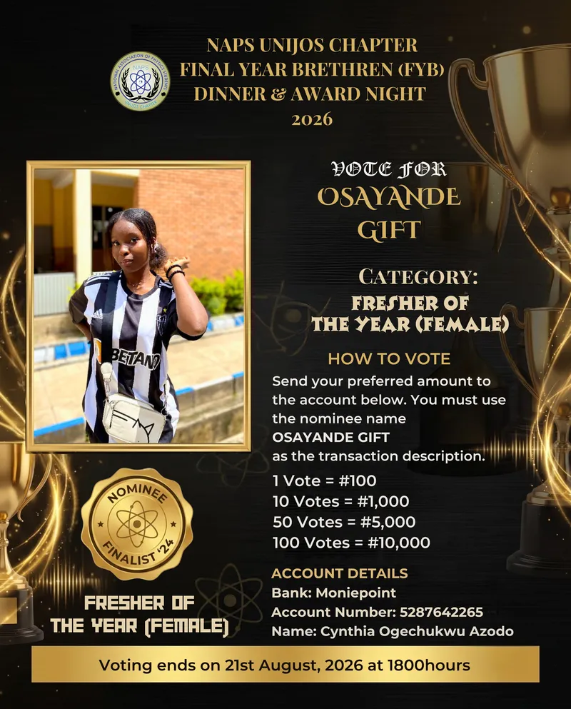 Campaign Flier for Osayande Gift